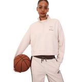 DeFacto NBA Chicago Bulls Yarım Fermuarlı Sweatshirt, XL, D6123AX25SP, Ekru-ER218, kadın
