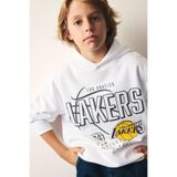 DeFacto NBA Los Angeles Lakers Baskılı Düşük Omuz Regular Fit Kapüşonlu Sweatshirt Erkek Çocuk F4085A825AU