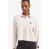 DeFacto NBA Los Angeles Lakers Polo Yaka Pike Sweatshirt, L, D6152AX25SP, Bej-BG745, kadın