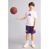 DeFacto NBA Los Angeles Lakers Regular Fit Şort Erkek Çocuk H2918A826HS - 7 - 8 Yaş - Mor-PR299