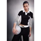 DeFacto NBA Miami Heat Slim Fit Polo Yaka Tişört, L, G0686AX26SP, Antrasit-AR214, Kadın