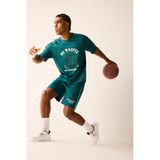 DeFacto NBA Milwaukee Bucks Baskılı Şeritli Standart Fit Şort