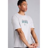 DeFacto NBA Milwaukee Bucks Overshirt Fit Kısa Kollu Tişört, M, H3329AX26SM, Gri, Erkek