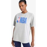 DeFacto NBA Wordmark Boxy Fit Bisiklet Yaka Kısa Kollu Tişört Z3128AZ25SM - Gri-GR210 - XS