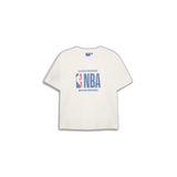 DeFacto NBA Wordmark Relax Fit Kısa Kollu Tişört, L, G0714AX26SP, Ekru-ER105, Kadın