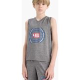 DeFacto NBA Wordmark V Yaka Atlet Erkek Çocuk E4847A825HS - Gri-GR210 - 11 - 12 Yaş