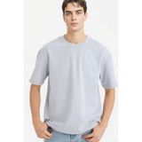 DeFacto Nefes Alabilen Oversize Tişört, S, X3926AZ26SP, Gri, Erkek