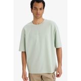 DeFacto Nefes Alabilen T-Shirt Mint Yeşil, M, F9684AX26SP, Yeşil-GN1180, Erkek