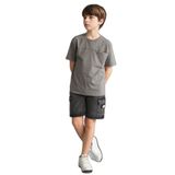 DeFacto New Regular Fit Bisiklet Yaka Kısa Kollu Tişört Erkek Çocuk, 9/10 Yaş (140cm), G9417A826SM, Gri, Erkek Çocuk
