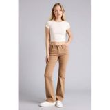 DeFacto Normal Bel Standart Boy Gabardin Pantolon, 38, G9496AX26SP, Bej-BG632, Kadın