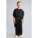 DeFacto Okul %100 Pamuk Regular Fit Elastik Bel Siyah Eşofman Altı Erkek Çocuk H2671A826AU - Siyah-BK81 - 9 - 10 Yaş
