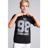 DeFacto Overshirt Fit Bisiklet Yaka Basketbol Temalı Baskılı Kısa Kollu Tişört Erkek Çocuk