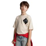 DeFacto Overshirt Fit Bisiklet Yaka Baskılı Kısa Kollu Erkek Çocuk Tişört, 5-6 Yaş, H5736A826SM, Ekru-ER77, Erkek Çocuk