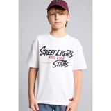 DeFacto Overshirt Fit Bisiklet Yaka Yazı Baskılı Sweatshirt Kumaşı Kısa Kollu Erkek Çocuk Tişört I6798A826HS
