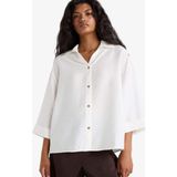 DeFacto Overshirt Fit Kaçık Yaka Uzun Kollu Gömlek F4767AX25AU - Ekru-ER105 - XS