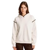 DeFacto Overshirt Fit Kapüşonlu Sweatshirt, L, G3318AX25AU, Ekru-ER105, kadın
