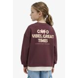 Defacto Overshirt Fit Sırt Baskılı İçi Yumuşak Tüylü Sweatshirt Kız Çocuk, 8-9 Yaş, G6263A825WN, Kahve-BN277, kız-çocuk, 8/9 Yaş (134cm)