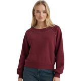 DeFacto Oversıze Açık Omuz Kalın Kumaş Sweatshirt, L, G7880AX25CW, Bordo-BR43, kadın