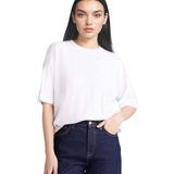 DeFacto Oversıze Basıc Penye Tişört Beyaz, XS, C0099AX26SM, Beyaz-WT36, Kadın