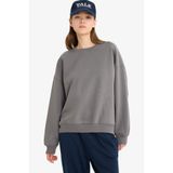 DeFacto Oversıze Basıc Sweatshirt, M, A4177AX25WN, Gri, kadın