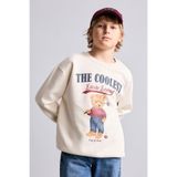 DeFacto Oversize Bisiklet Yaka Ayıcık Figürlü Baskılı Uzun Kollu Sweatshirt Erkek Çocuk I3298A826WN