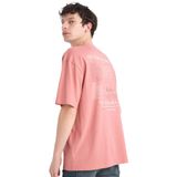 DeFacto Oversize Bisiklet Yaka Sırt Baskılı Kısa Kollu Tişört, XS, E0589AX25SM, Bordo-BR287, Erkek