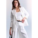 DeFacto Oversize Blazer Ceket Z8276AZ26SM - 34 - Beyaz-WT84