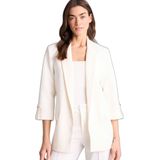 DeFacto Oversıze Ceket Yaka Basic Blazer, 34, C3215AX26SM, Beyaz-WT16, Kadın