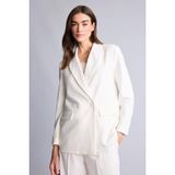 DeFacto Oversıze Ceket Yaka Blazer Ceket, 34, E7732AX26SP, Beyaz-WT84, Kadın