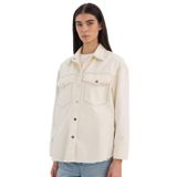 DeFacto Oversize Cepli Püsküllü Ceket, S, D5266AX24AU, Ekru-ER118, Kadın