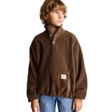 DeFacto Oversize Çıtçıtlı Dik Yaka Kanguru Cepli Polar Basic Sweatshirt Erkek Çocuk