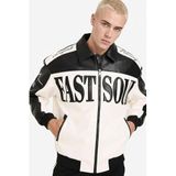 DeFacto Oversıze Fermuarlı Suni Deri Mont, S, Oversıze Fermuarlı Suni Deri Mont, Siyah-BK27, Erkek