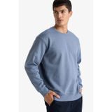 DeFacto Oversize Geniş Kalıp Bisiklet Yaka Kalın Basic Düz Sweatshirt T5139AZ24AUGR171