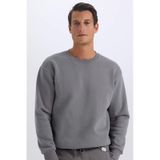 DeFacto Oversize Geniş Kalıp Bisiklet Yaka Kalın Basic Düz Sweatshirt T5139AZ24AUGR438