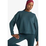 DeFacto Oversize Geniş Kalıp Bisiklet Yaka Modal Ultra Soft Sweatshirt, S, E8954AX25AU, Yeşil-GN1051, kadın