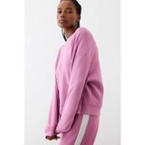 DeFacto Oversize Geniş Kalıp Bisiklet Yaka Modal Ultra Soft Sweatshirt, XS, E8954AX25AU, Bordo-BR95, kadın