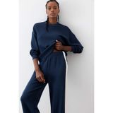 DeFacto Oversize Geniş Kalıp Bisiklet Yaka Modal Ultra Soft Sweatshirt, XS, E8954AX25AU, Lacivert-NV165, kadın