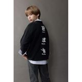 Defacto Oversize Geniş Kalıp Bisiklet Yaka Sırt Baskılı Yıkamalı Soluk Efektli Sweatshirt Erkek Çocuk, 11-12 Yaş, D8494A825SP, Siyah-BK81, erkek-çocuk, 11/12 Yaş (152cm)