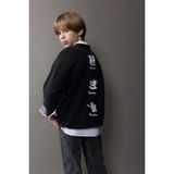 DeFacto Oversize Geniş Kalıp Bisiklet Yaka Sırt Baskılı Yıkamalı Soluk Efektli Sweatshirt Erkek Çocuk D8494A825SP - 8 - 9 Yaş - Siyah-BK81