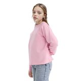 DeFacto Oversize Geniş Kalıp Bisiklet Yaka Taşlı Sweatshirt Kız Çocuk, 7-8 Yaş, G2463A825WN, Pembe-PN205, kız-çocuk