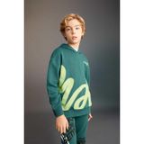 DeFacto Oversize Geniş Kalıp Kapüşonlu Baskılı Sweatshirt Erkek Çocuk C0356A823CW