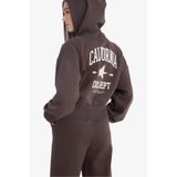 DeFacto Oversize Geniş Kalıp Kapüşonlu Sırt Baskılı Fermuarlı Sweatshirt, XS, E9583AX25WN, Kahve-BN258, kadın