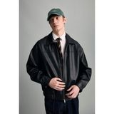 DeFacto Oversize Gömlek Yaka Fermuarlı Mont G0193AX26SP - Siyah-BK27 - 2XL