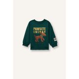 DeFacto Oversize Hayvan ve Yazı Baskılı Bisiklet Yaka Sweatshirt Erkek Bebek