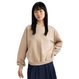 DeFacto Oversıze Kalın Basıc Sweatshirt, L, A4177AX23WN, Bej-BG708, kadın