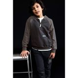 DeFacto Oversize Kapüşonlu Baskılı Sweatshirt Erkek Çocuk G6135A826SP - Antrasit-AR31 - 7 - 8 Yaş