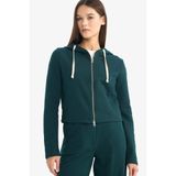 DeFacto Oversize Kapüşonlu Fermuarlı Sweatshirt, L, G6384AX25WN, Yeşil-GN465, kadın