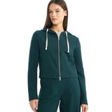 DeFacto Oversize Kapüşonlu Fermuarlı Sweatshirt, S, G6384AX25WN, Yeşil-GN465, kadın