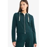 DeFacto Oversize Kapüşonlu Fermuarlı Sweatshirt, XL, G6384AX25WN, Yeşil-GN465, kadın