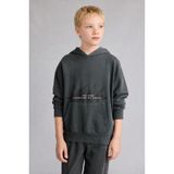 DeFacto Oversize Kapüşonlu Kanguru Cepli Gri Sweatshirt Erkek Çocuk I0679A826AU
